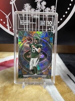 #ad AARON RODGERS 2023 PANINI MOSAIC #SG 2 STAINED GLASS NY JETS $300.00