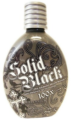 #ad Millennium SOLID BLACK 100X Bronzer Dark Tanning Bed Lotion 13.5 oz $29.99