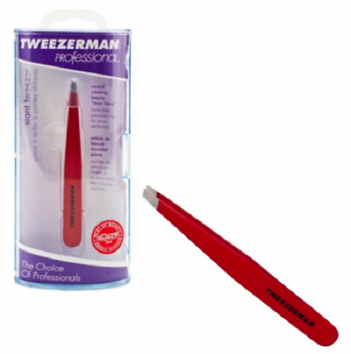 #ad Tweezerman Professional Red Enamel Slant Tweezer #1230 RP $19.99