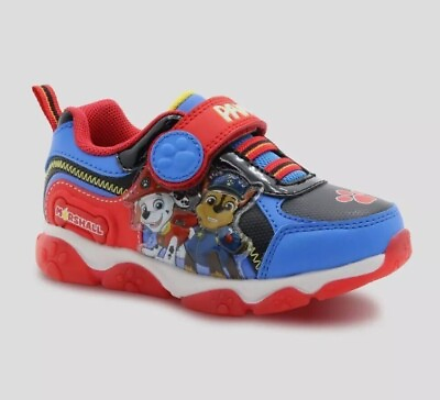 #ad Toddler Boys#x27; PAW Patrol Light Up Sneakers Blue Red SIZE 13 $18.99