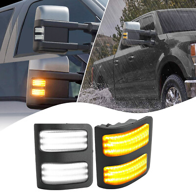 #ad For 08 16 Ford F250 F350 F450 Super Duty LED Side Marker Mirror Signal Light $45.99
