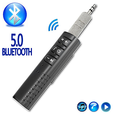 #ad Wireless Bluetooth 5.0 Receiver 3.5mm AUX Audio Music HandsFree Car Adapter Kit. $5.99