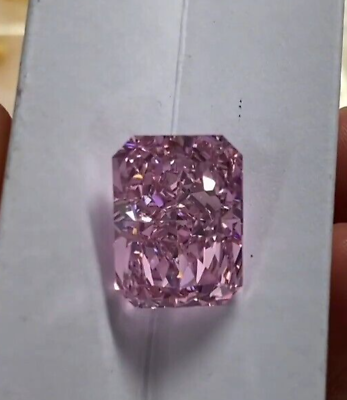 #ad 1ct Pink Color Diamond Loose Radiant cut VVS1 with Certificate free Gift $32.00