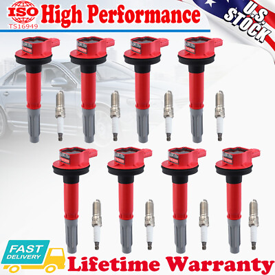#ad For Ford F150 2011 2014 5.0L UF622 Set of 8 Ignition Coil amp; Platinum Spark Plug $119.99