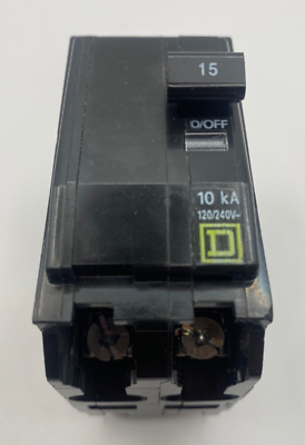 #ad New Square D QO215 2 Pole 15 Amp 120 240V Type QO Plug In Yellow Circuit Breaker $22.89