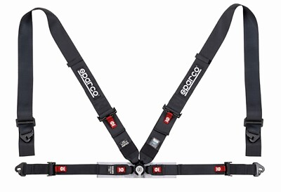 #ad Sparco for Belt 4Pt 3in 2in Competition Harness Black 04716M1NR $306.15