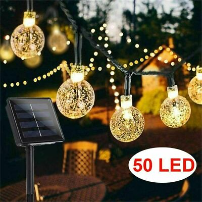 50 LED Solar String Lights Patio Party Yard Garden Wedding Outdoor Waterproof $9.90