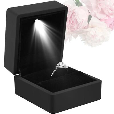 Luxury LED Lighted Ring Box Jewelry Pendant Case Engagement Wedding For Women $6.96