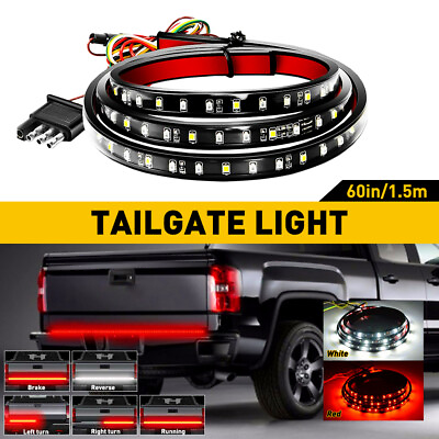 #ad #ad 60quot; inch Truck Tailgate LED Light Bar Brake Reverse Turn Signal Stop Tail Strip $12.99