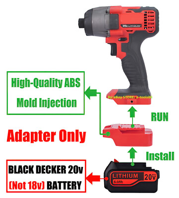 #ad 1x Adapter For Bauer 20v System Tools To BlackDecker 20v MAX Li Ion Batteries $14.89