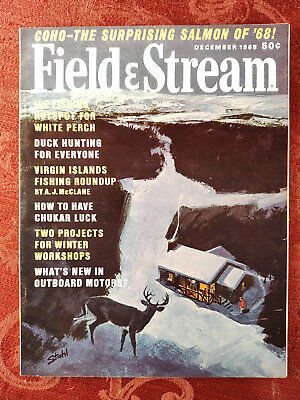 #ad FIELD And STREAM Magazine December 1968 Ben Stahl Christmas $22.40