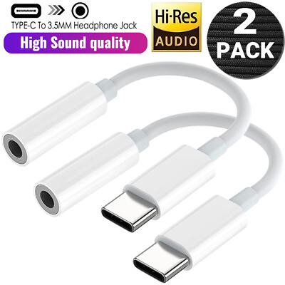 #ad #ad 2x USB C Type C Adapter Port to 3.5mm Aux Jack Ear Headphone for Samsung S23 S21 $4.99