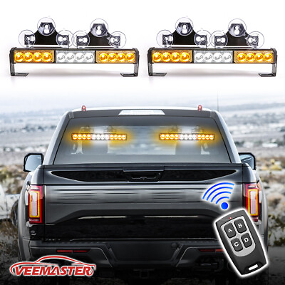 24 LED Emergency Traffic Advisor Dash Hazard Warning Strobe Light Bar Remote $52.88