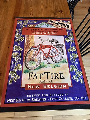 #ad New Belgium Brewery Fat Tire Joyride Promo Poster Georgia On My Ride Rare $20.79
