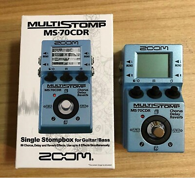 #ad ZOOM MS 70CDR Multi Effect Stomp Pedal Guitar Base Sampler Connecting $116.99