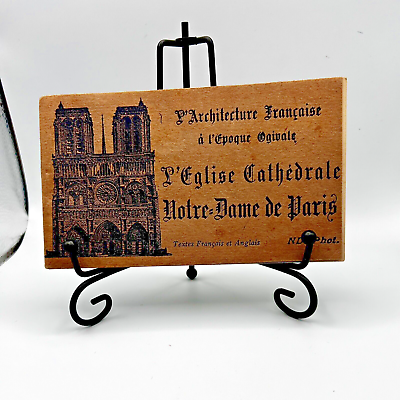 #ad Antique Notre Dame Cathedral Paris 1922 Photo 24 Postcard Book Vintage Unused $60.00