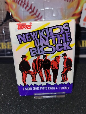 #ad New Kids On The Block TOPPS Trading Cards Factory Sealed Pack $4.00