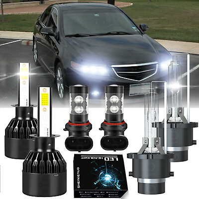 #ad For Acura TSX 2004 2005 2006 2007 2008 LED HID Headlights Hi Low Fog Light Bulbs $34.84
