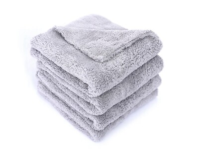 #ad OCD 500gsm Ultra Soft Microfiber Car Drying Towels Grey Edgeless 5 PACK PREMIUM $11.99