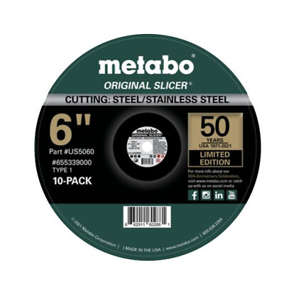 #ad Metabo US5060 10 Pack Limited Edition 6 in. Original Slicers New $140.83