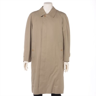 #ad Burberry Cotton x Polyester Bal collar coat 92 170 Men#x27;s Beige with liner WRO55 $295.72