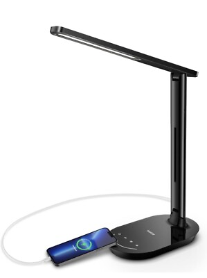 #ad #ad LED Desk Lamp Eye Caring Table Lamps Natural Light Protects Eyes 5 Modes $19.99