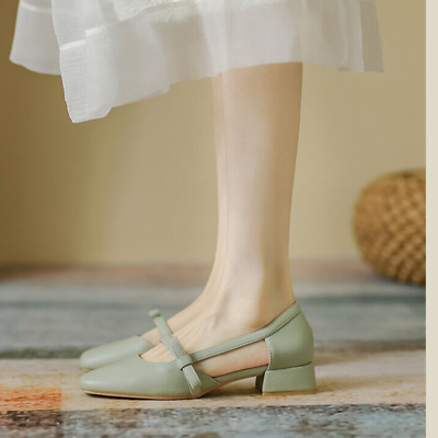 #ad Elegant Womens Pumps Slip On Block Heel Bowtie Casual Dress Formal Shoes $40.12