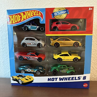 #ad 2024 Hot Wheels 8 Pack Red VW Golf Gold Honda Civic Si Yellow Porsche $29.99