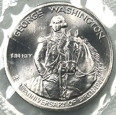 #ad 1982 D George Washington Silver Half Dollar 50c US Coin Uncirculated Sealed $14.95