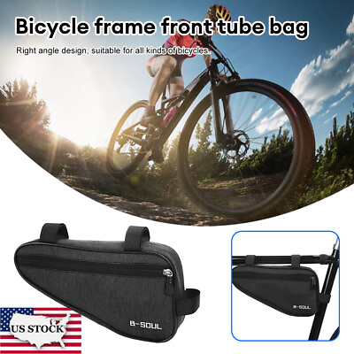 #ad Triangle Bicycle Front Frame Bag Waterproof MTB Bike Top Tube Pouch Cycling US $9.78