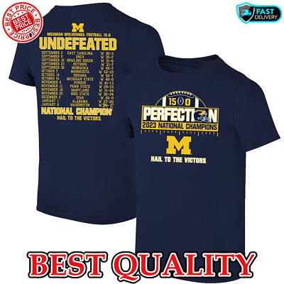 #ad SALE Michigan Wolverines College Playoff 2023 National Champions T Shirt $10.99