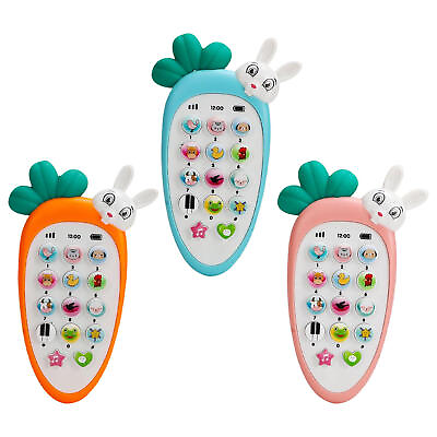 #ad Baby Phone Cute Carrot Baby Cell Phone Toy with Breathing Light Various Music $10.70