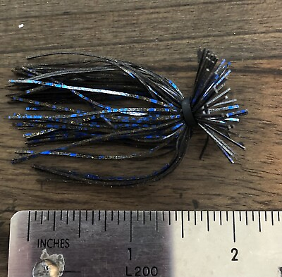 #ad Finesse Bass Jig Skirts Lot Of 10 Color Blk Blue Scale Tournament Quality $10.00