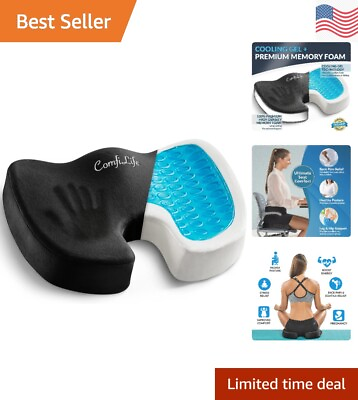 #ad Gel Memory Foam Cushion Lower Back Pain amp; Sciatica Relief Office Driving $82.99