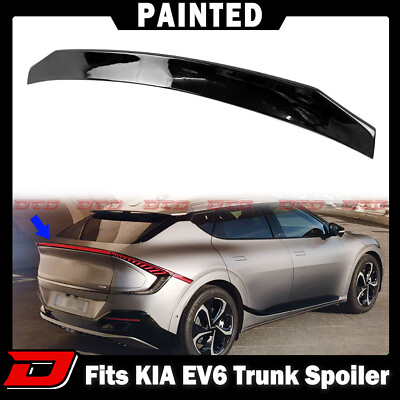 #ad 2022 2024 Fits KIA EV6 CV 5D SUV GT LINE X Type Trunk Spoiler Painted Black $110.00