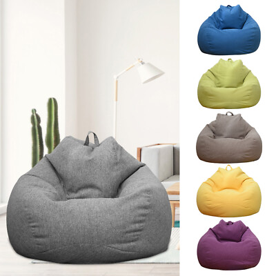 #ad 3Size Large Bean Bag Chair Indoor For Adults Kids Lazy Lounger Couch Sofa asga $23.99
