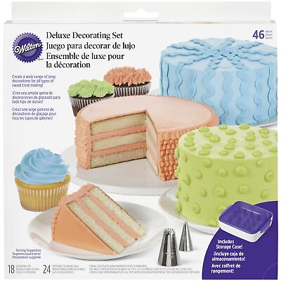 #ad Wilton Deluxe Cake Decorating Set 46pcs $47.82