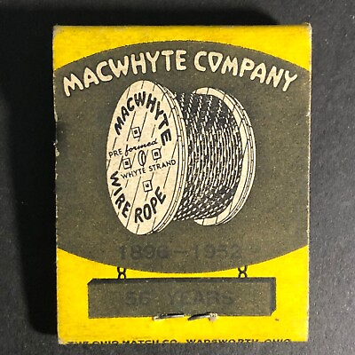 #ad Rogue River Hardware Macwhyte Rope Grants Pass ORE Matchbook c1950#x27;s Scarce $14.99