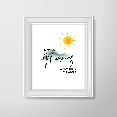 #ad Always Morning Quote Motivation Self Home Décor Digital Printable Download $1.29
