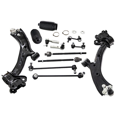 #ad 12pc Control Arm Suspension Kit with Ball Joint Tie Rod Set for Honda CR V 07 11 $132.87