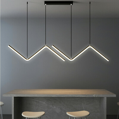 #ad LED Pendant Light Bar Black Chandelier Lighting Home Lamp Kitchen Ceiling Lights $84.81
