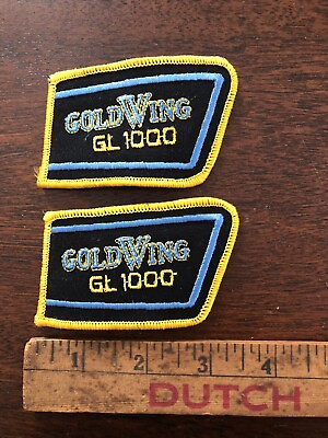 #ad VTG Pair Honda Gold Wing Motorcycle Embroidered Sew On Jacket Hat Patch Lot Of 2 $16.00