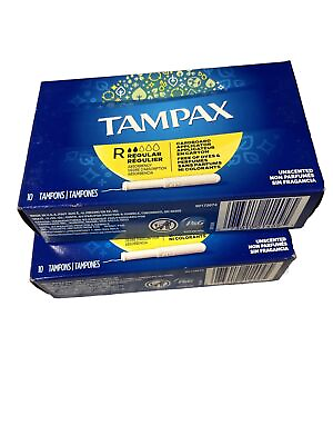 #ad TAMPAX REGULAR TAMPON 10 TAMPONS MADE IN THE USA Lot Of 2 $9.99