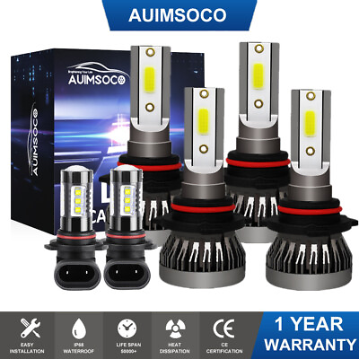 #ad For Acura MDX 2001 2002 2003 6X 6000K Combo LED Headlight Fog Light Bulbs Kits $38.99