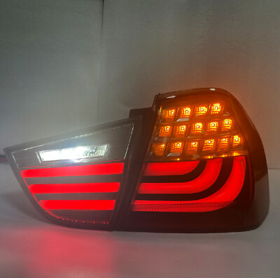 #ad Smoke Tail Lights Rear Lamp W LED Light Bar For BMW E90 3 Series 4Dr Sedan 09 12 $520.13