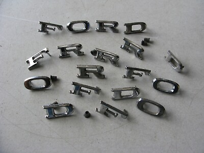 #ad Vintage Mount Chrome Letters Lot for Ford $42.49