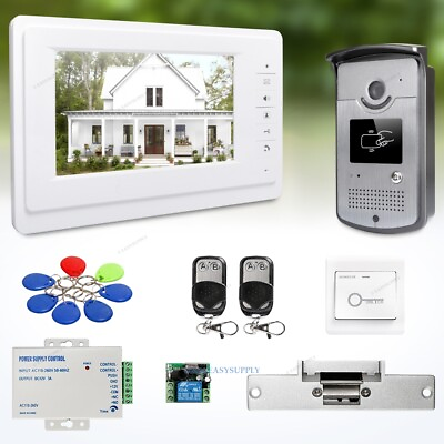 #ad 7quot; Video Security Door Phone with Intra monitor Audio Intercom for Home Security $224.36