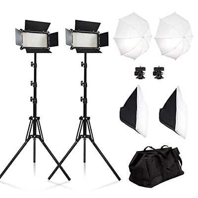 #ad ​2 Packs Photography Studio Lighting Kit Softbox Lighting Kit LED Video Light... $118.04