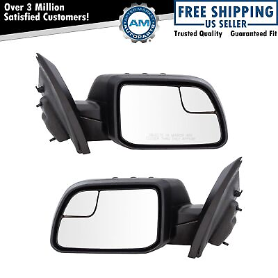 #ad Mirror Power with Spotter Textured Black Pair Set of 2 for 11 14 Ford Edge New $134.99