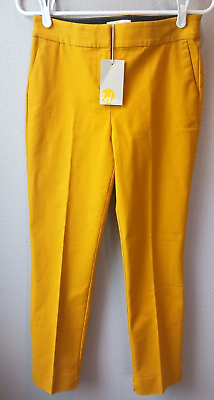 #ad Boden Richmond 7 8 Pant Hot Mustard Yellow Cotton Stretch Ankle Size 8P 8 Petite $35.00